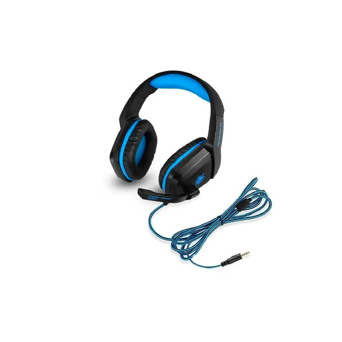 IMPORTCLICK - Audífonos Gamer 3.5mm Conector Estéreo Azul