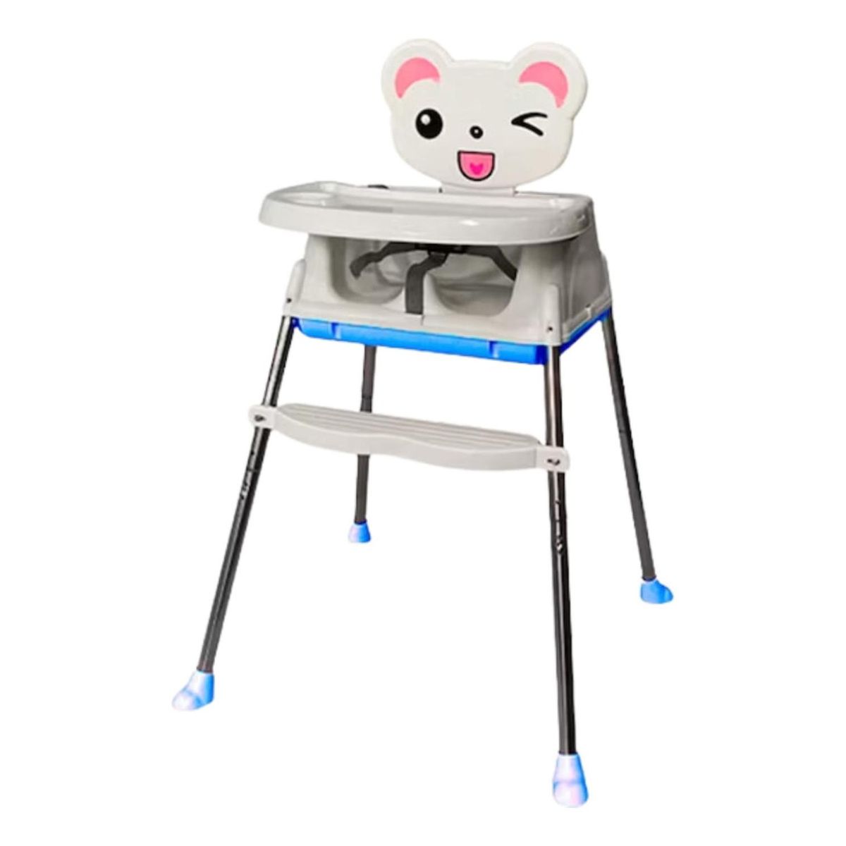 IMPORTCLICK - Silla Comer Bebe Infantil 3 En 1 Ajustable Celeste - Blanco