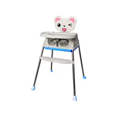 IMPORTCLICK - Silla Comer Bebe Infantil 3 En 1 Ajustable Celeste - Blanco