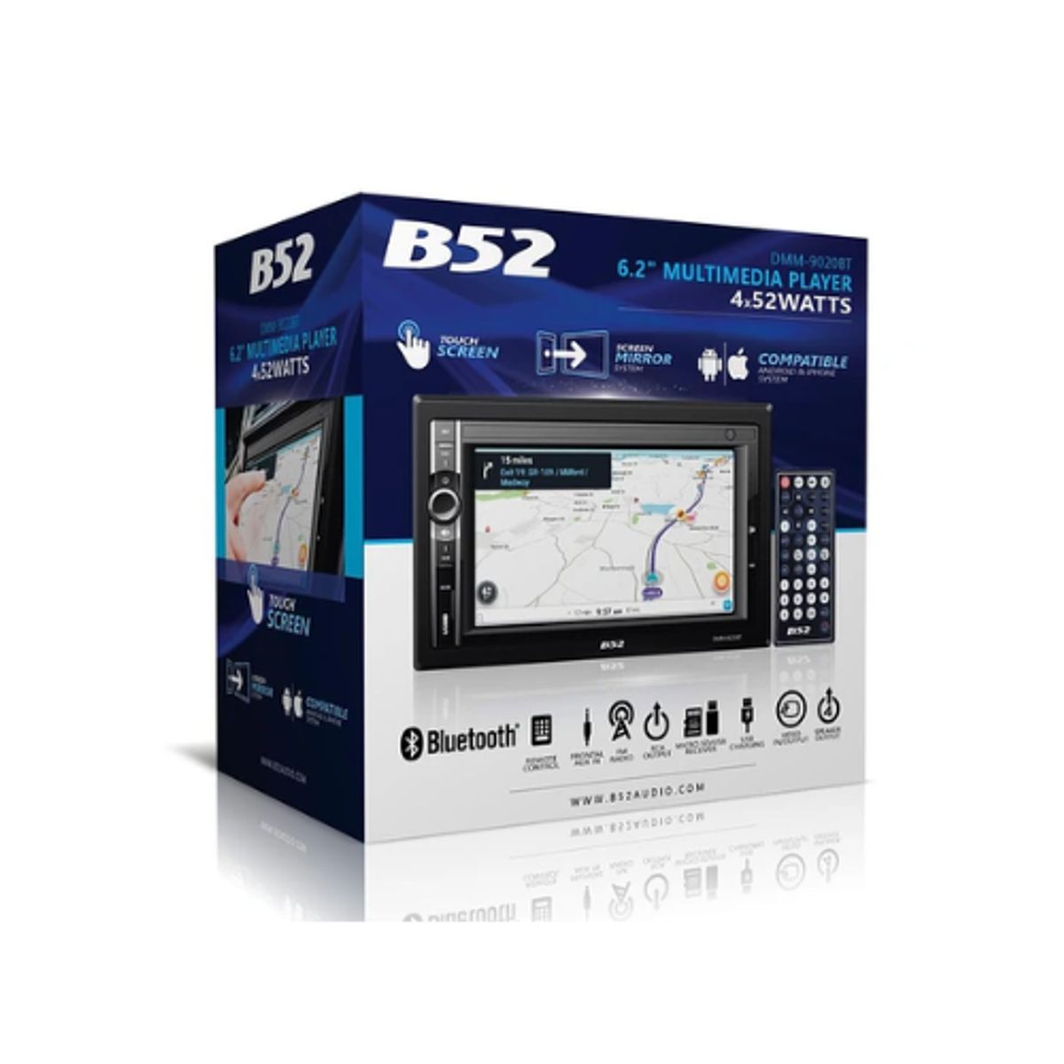 B52 - Radio De Auto Con Pantalla B52 Dmm 9020bt