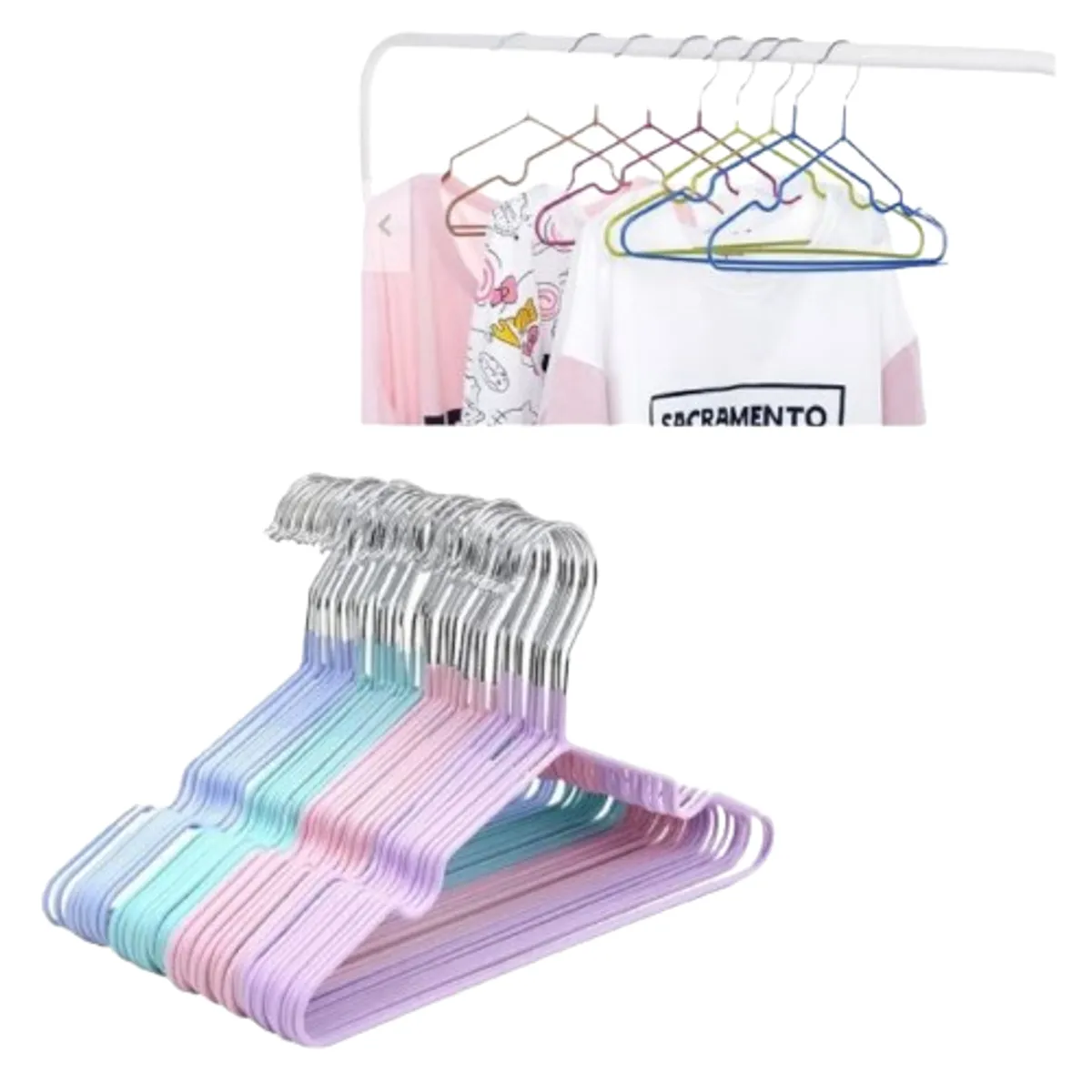 GENERICO - Ganchos, Colgadores Para Ropa Antideslizante 10 Unidades