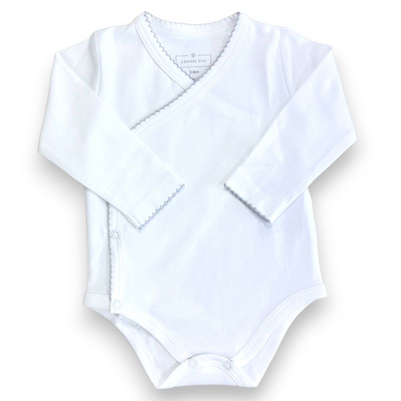 LANDARE - BODY CRUZADO DE ALGODÓN PIMA GRIS LANDARE KIDS