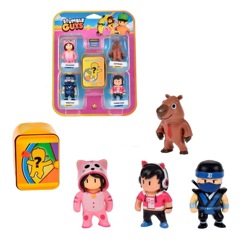 ANSALDO - PACK 5 FIGURAS 5 CMS STUMBLE GUYS - NINJA KAI