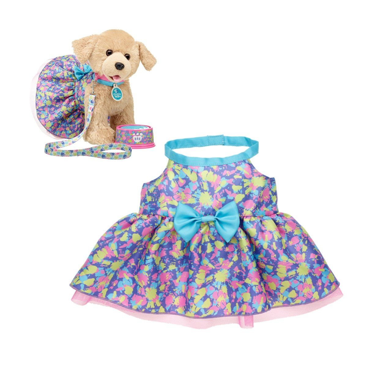 BUILD A BEAR - Vestido Tie Dye corazones para mascotas de peluche