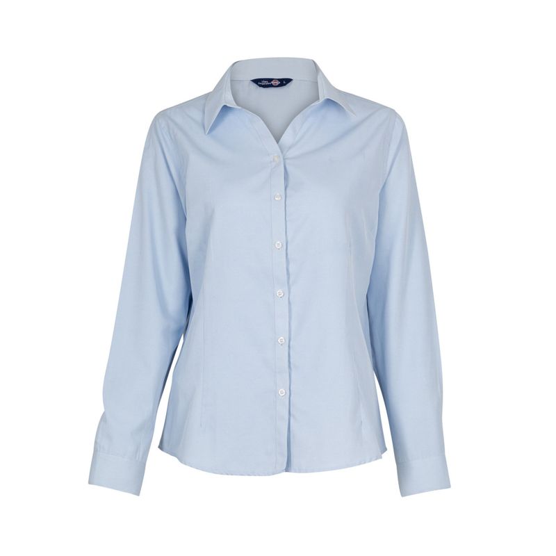 T-WORLD - Blusa Oxford Light Manga Larga Mujer