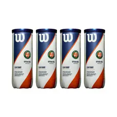 WILSON - Pelota De Tenis Roland Garros Clay Ct X4 (3 Ball)