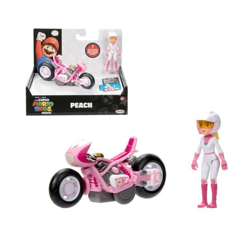 NINTENDO - NINTENDO FIGURAS CON VEHICULO SUPER MARIO MOVIE 6CM - PEACH