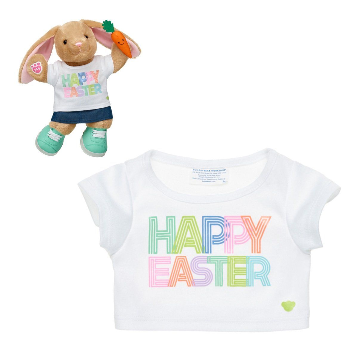 BUILD A BEAR - Polera Build a Bear clásica Happy Easter