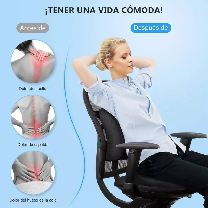 Cojín Lumbar Ergonomico Espaldar Ergonomico Para Silla Cojín