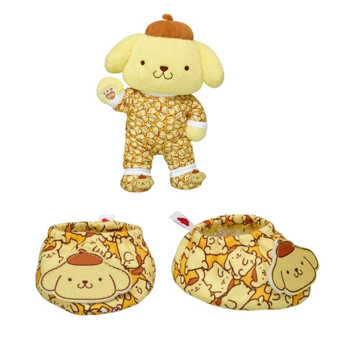 BUILD A BEAR - Pantuflas Build a Bear Pompompurin diseño suave