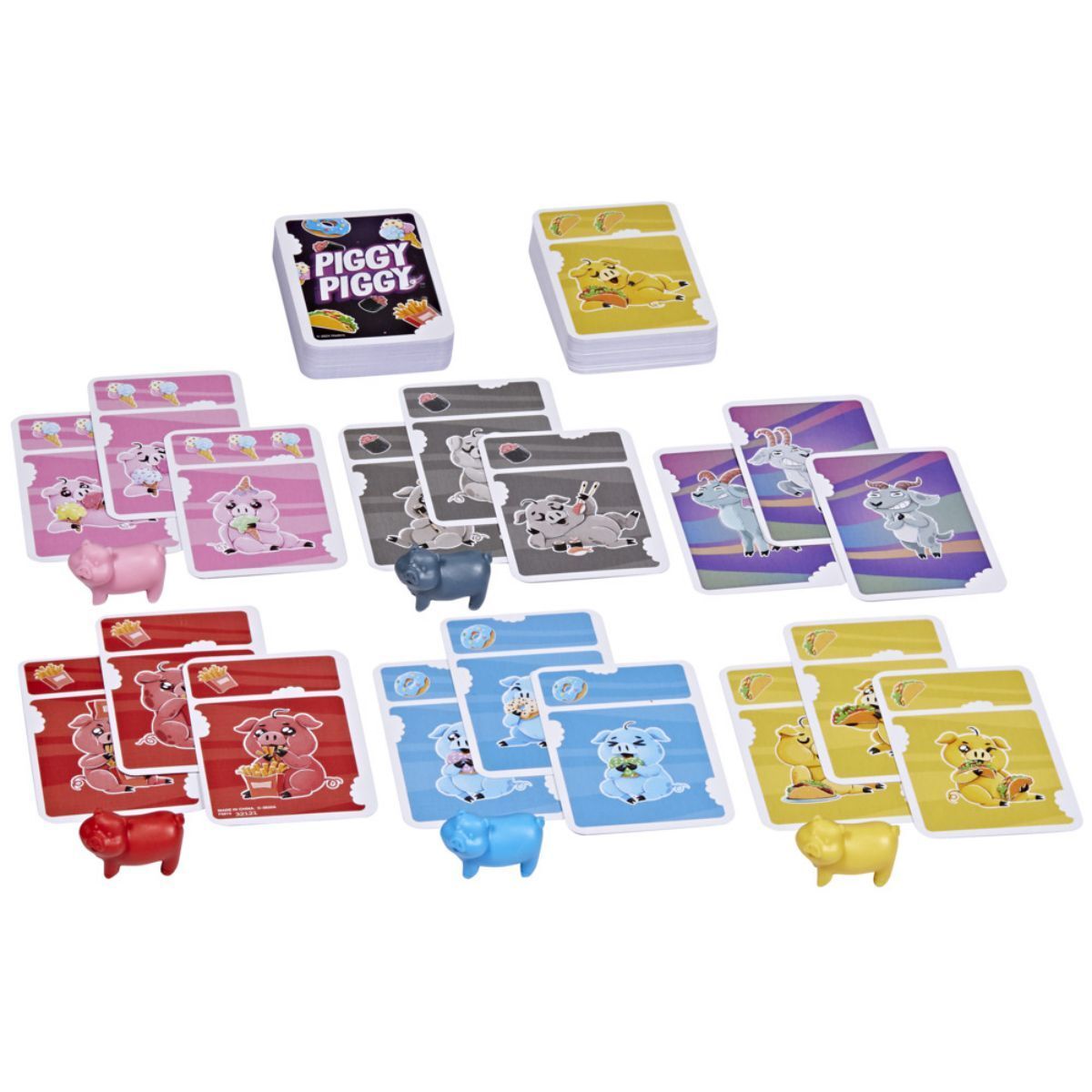 ANSALDO - Juego de cartas GAMING 6 jugadores Piggy Piggy