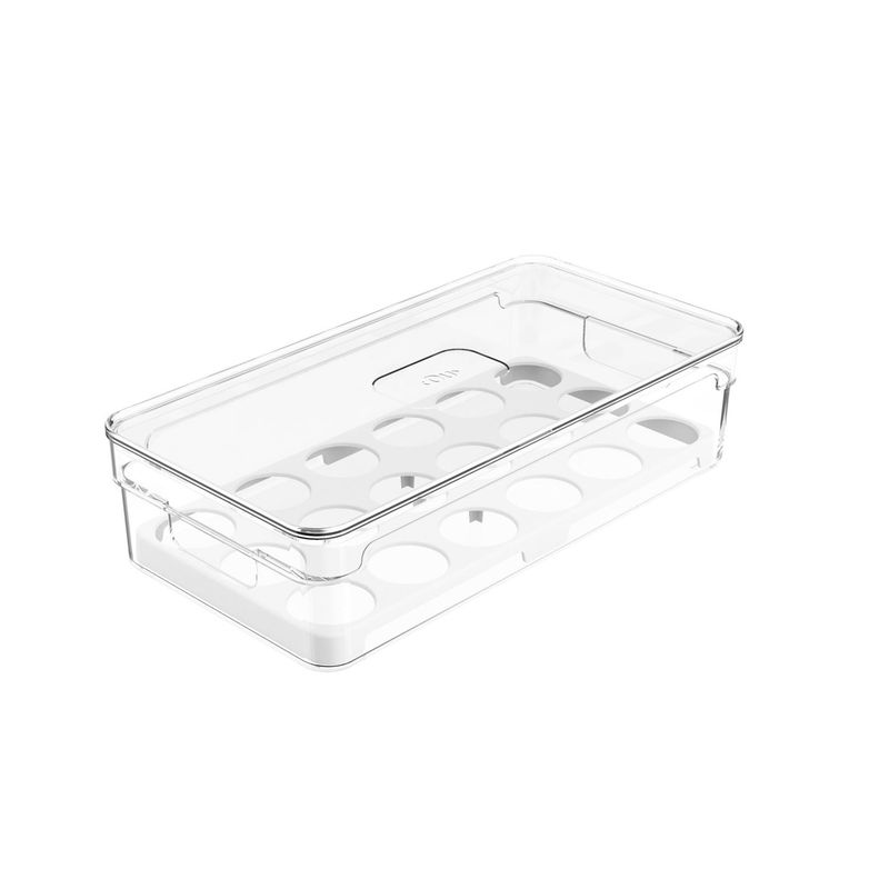 OU - Organizador De Huevos Clear Fresh 18 Unidades - Turquesa