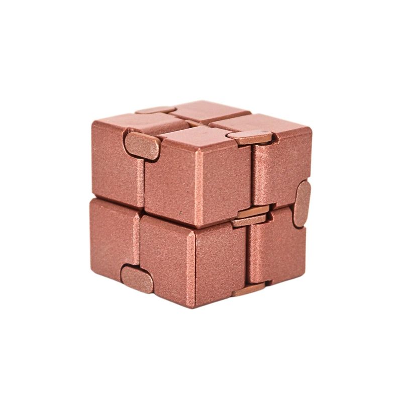 SOLEIO - Juguete Fidget Cube Infinito Cubo Anti Estrés Dorado