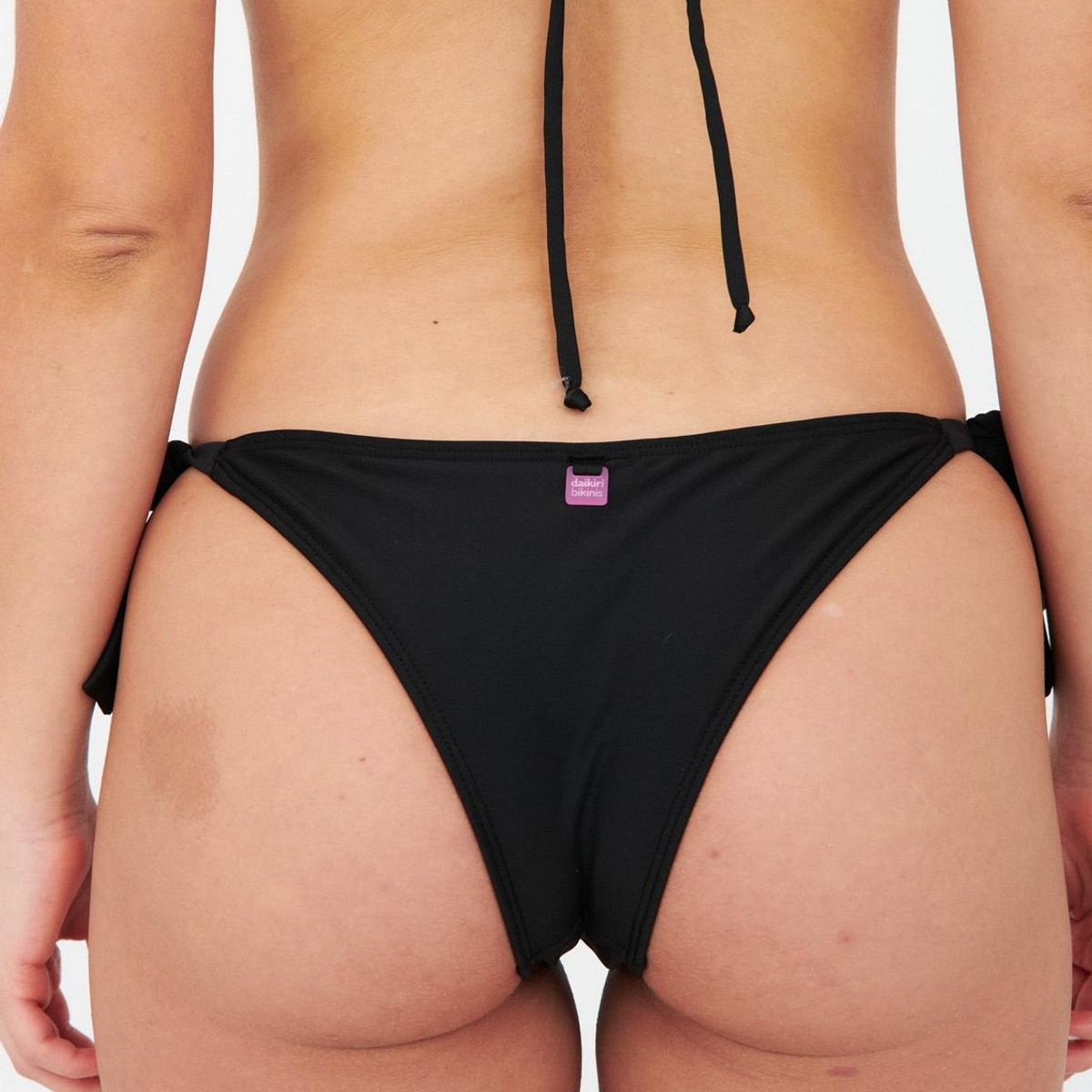 DAIKIRI BIKINIS - Daikiri Bottom de Bikini Mujer Negro Culote Ajustable Protección UV