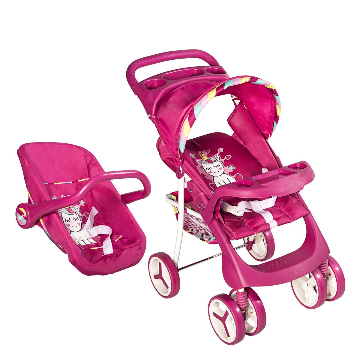 BEBESIT - Coche Muñeca Travel System Unicornio Bebesit