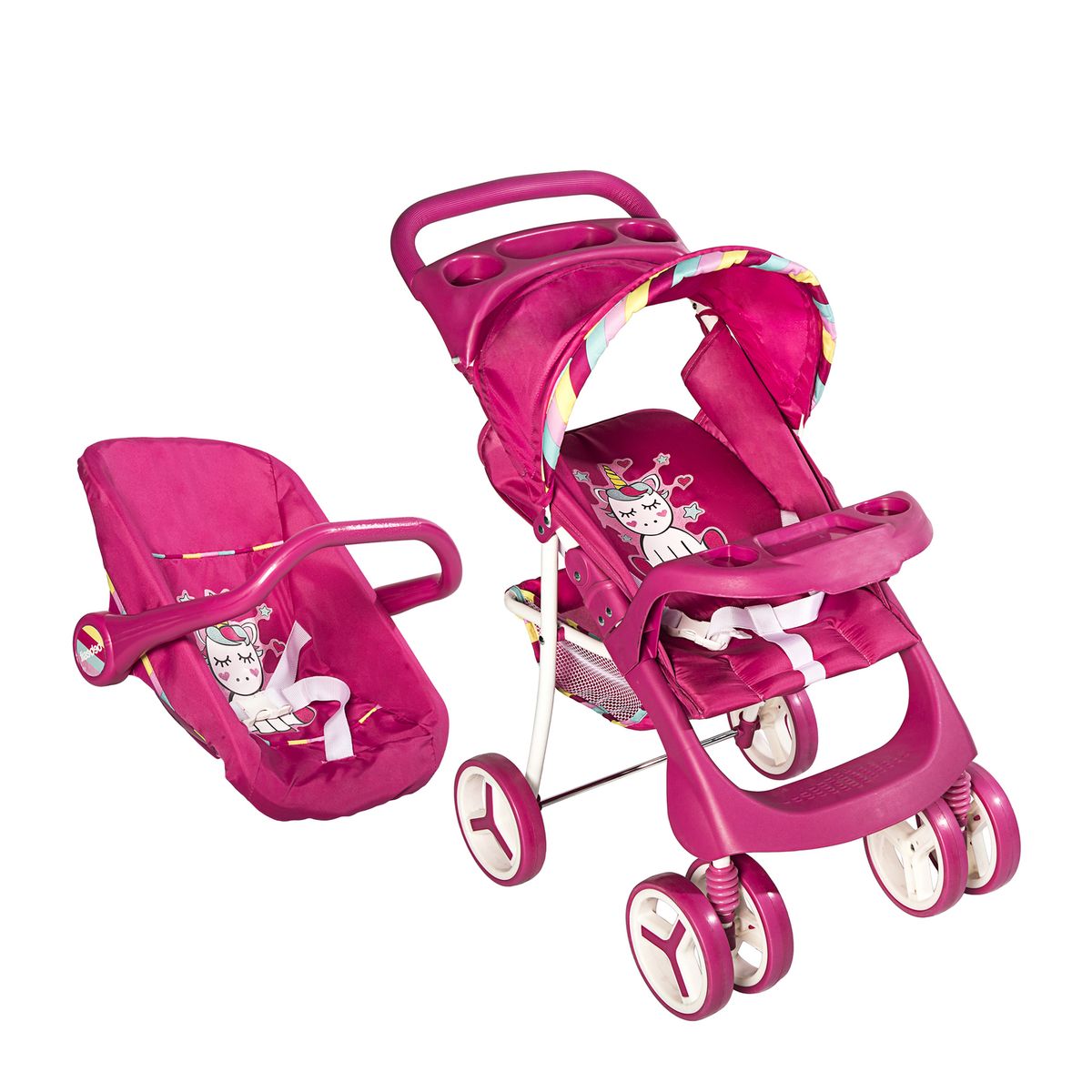 BEBESIT - Coche Muñeca Travel System Unicornio Bebesit