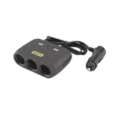 IMPORTCLICK - Adaptador Cargador Enchufe Encendedor Auto 1 A 3 +2 USB