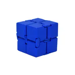 SOLEIO - Juguete Fidget Cube Infinito Cubo Anti Estrés Azul