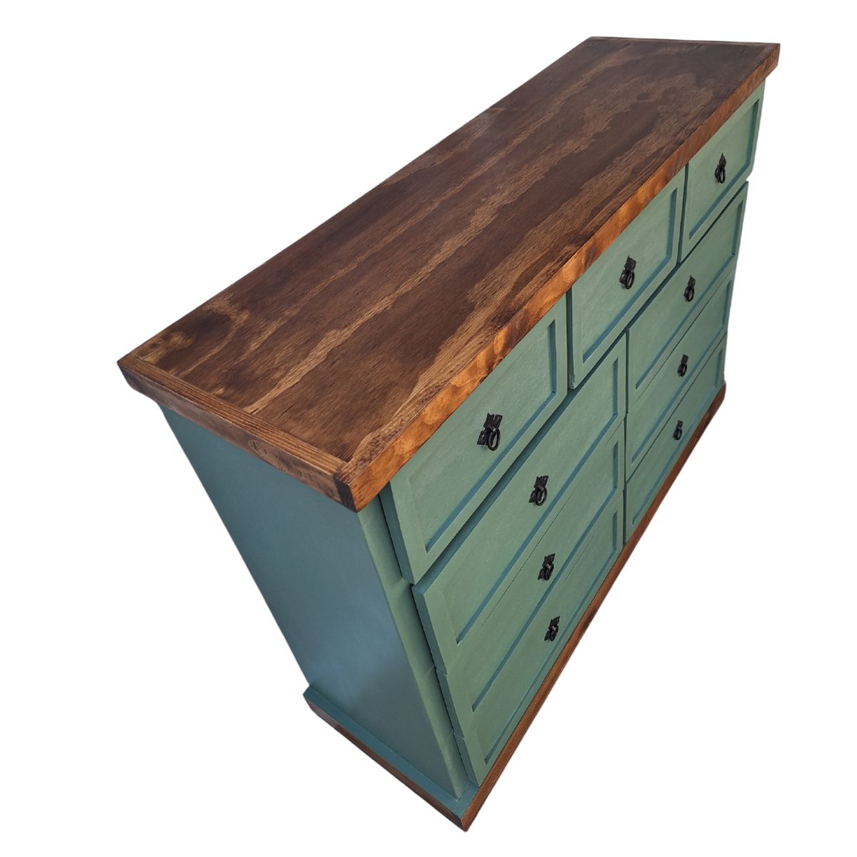 CASAHOGGAR - Comoda Rustica Bicolor Verde 120