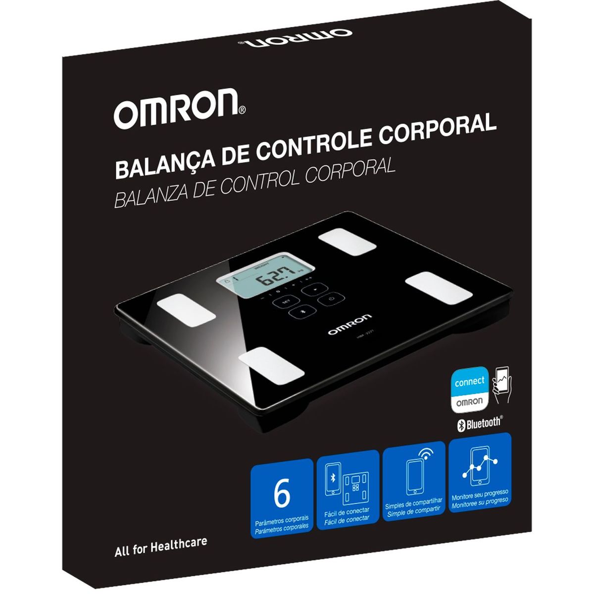 OMRON - Balanza Digital De Piso Omron HBF-222T con Bluetooth®