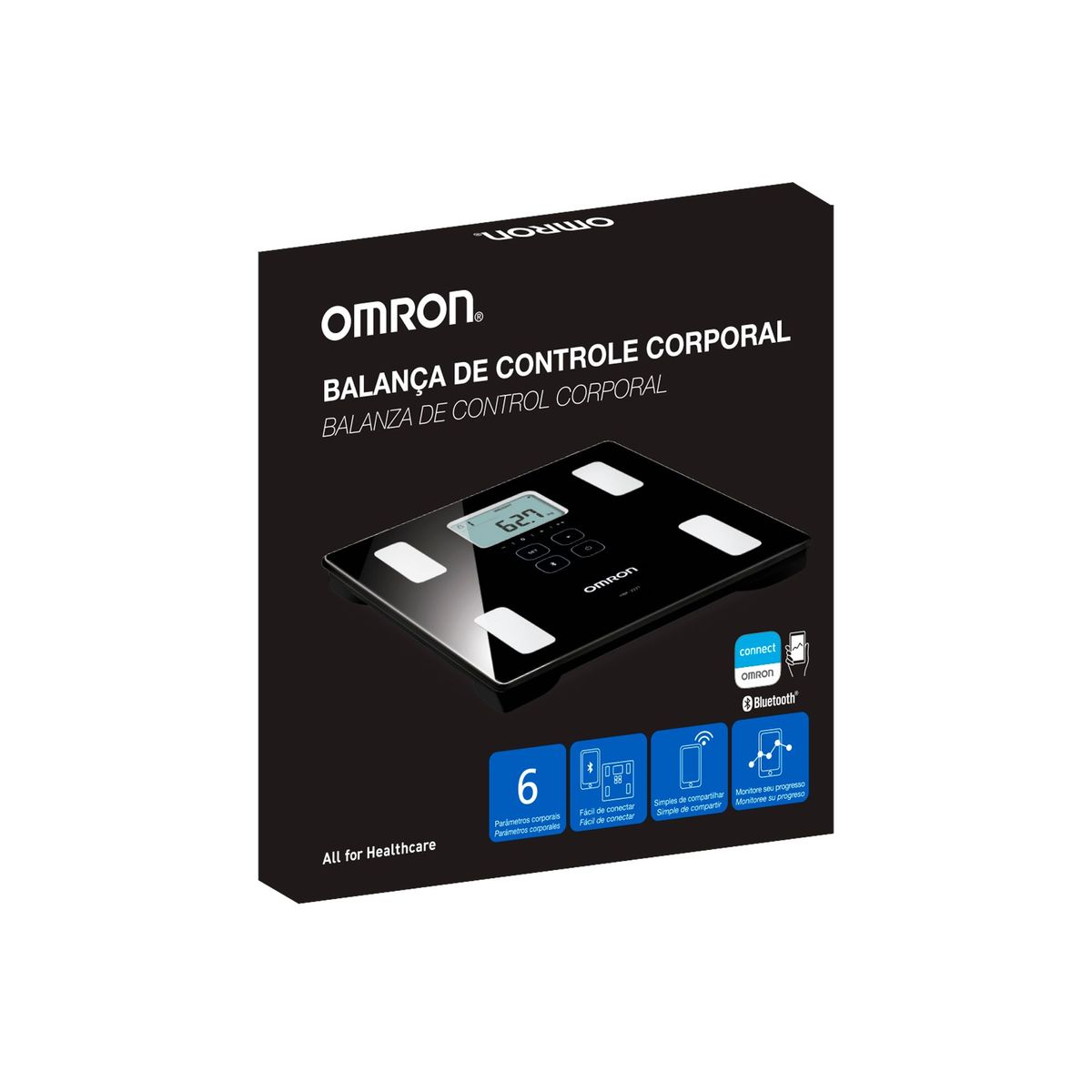 OMRON - Balanza Digital De Piso Omron HBF-222T con Bluetooth®