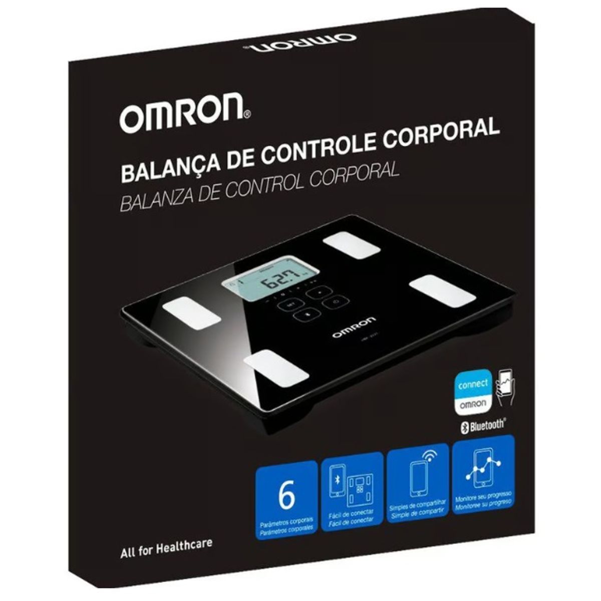 OMRON - Balanza Digital De Piso Omron HBF-222T con Bluetooth®