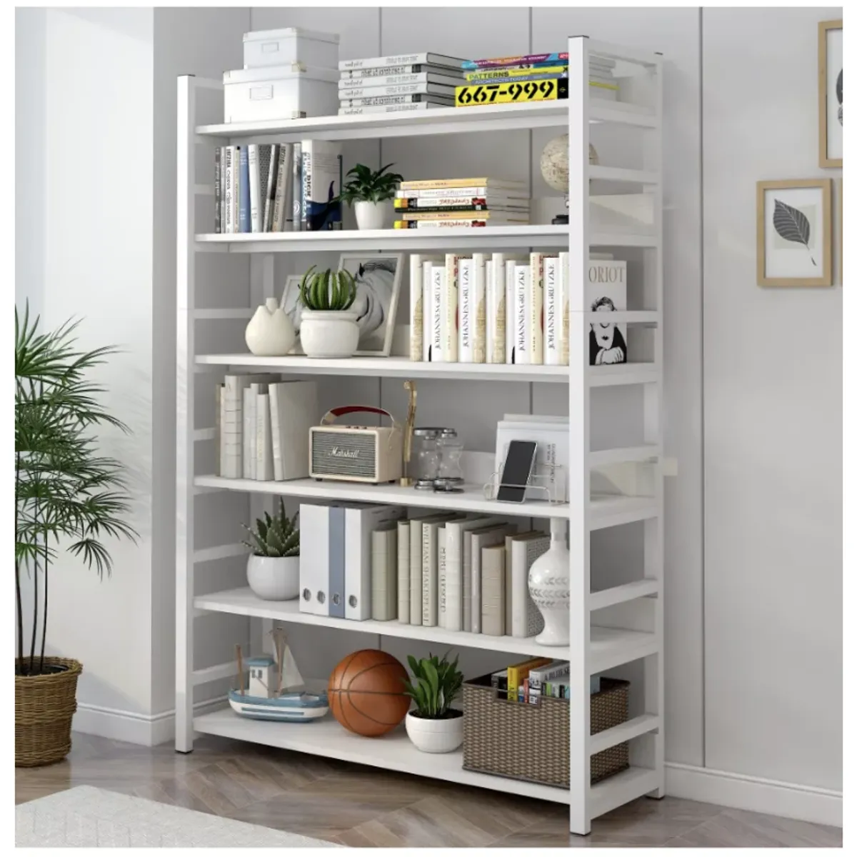 HOMER DESIGN - Organizador Estante Living librero bilioteca 80x30x174 Multifuncional