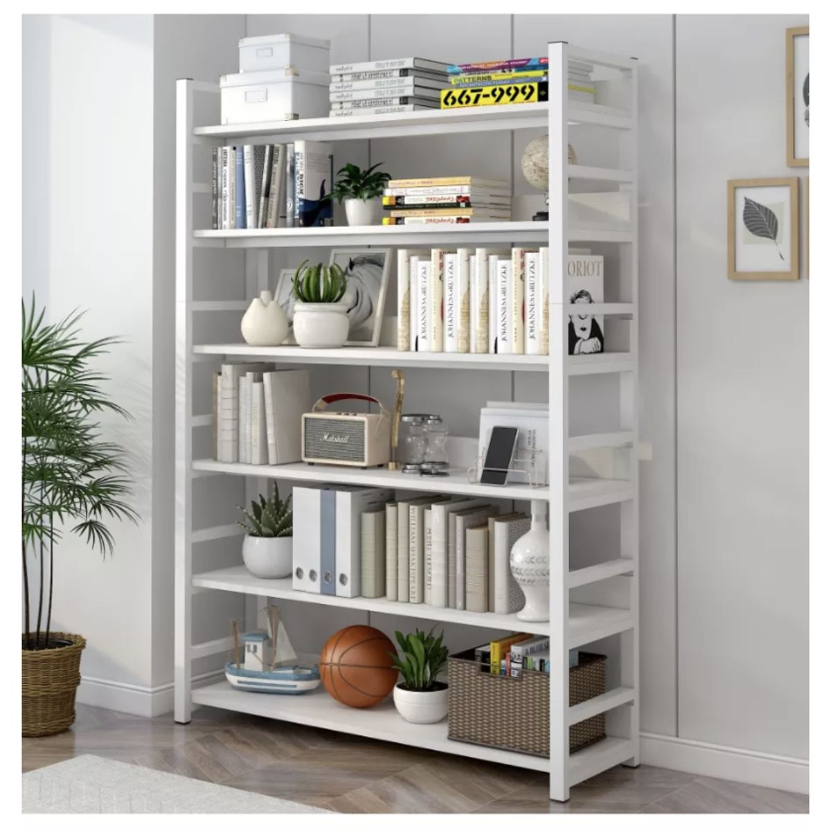 HOMER DESIGN - Organizador Estante Living librero bilioteca 80x30x174 Multifuncional