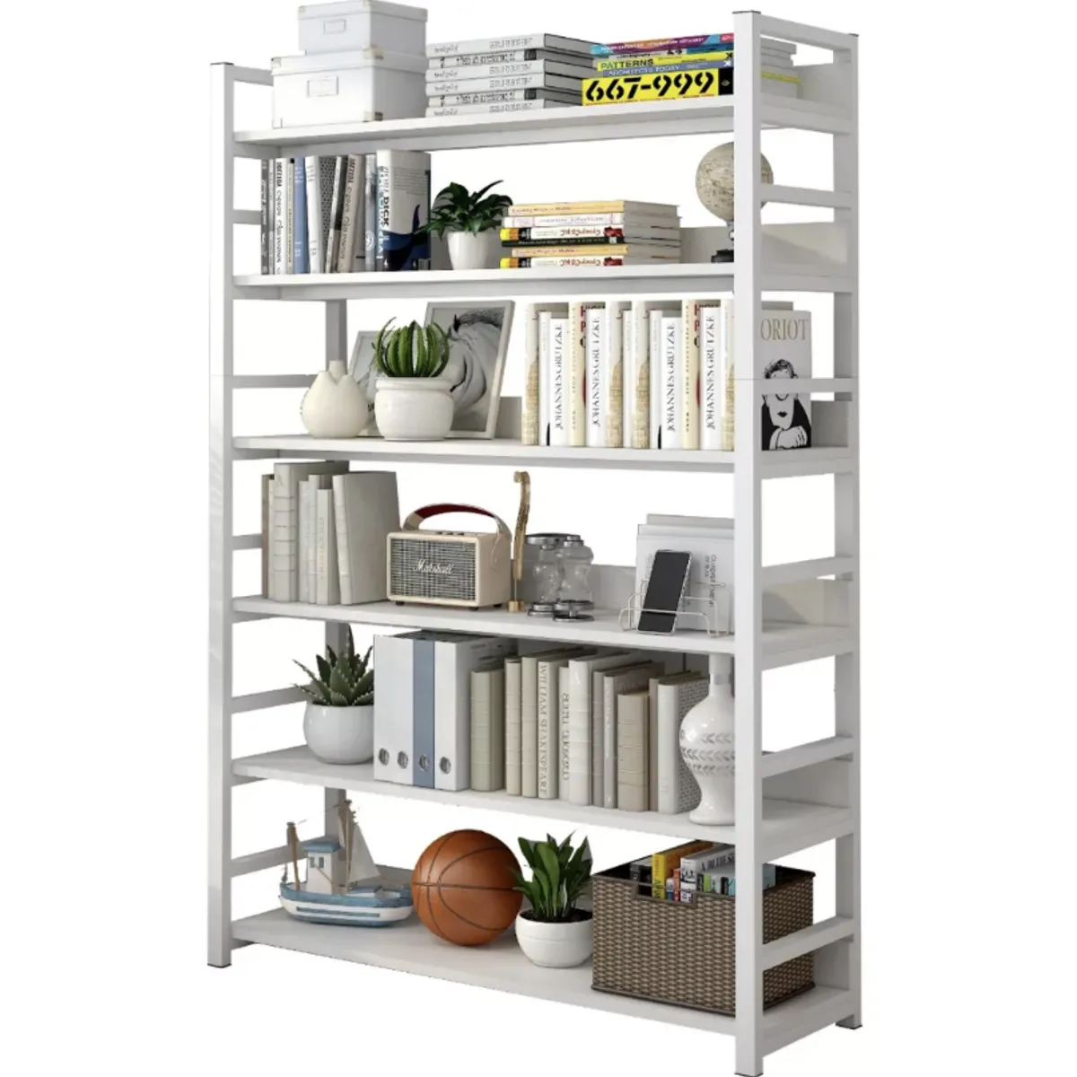 HOMER DESIGN - Organizador Estante Living librero bilioteca 80x30x174 Multifuncional