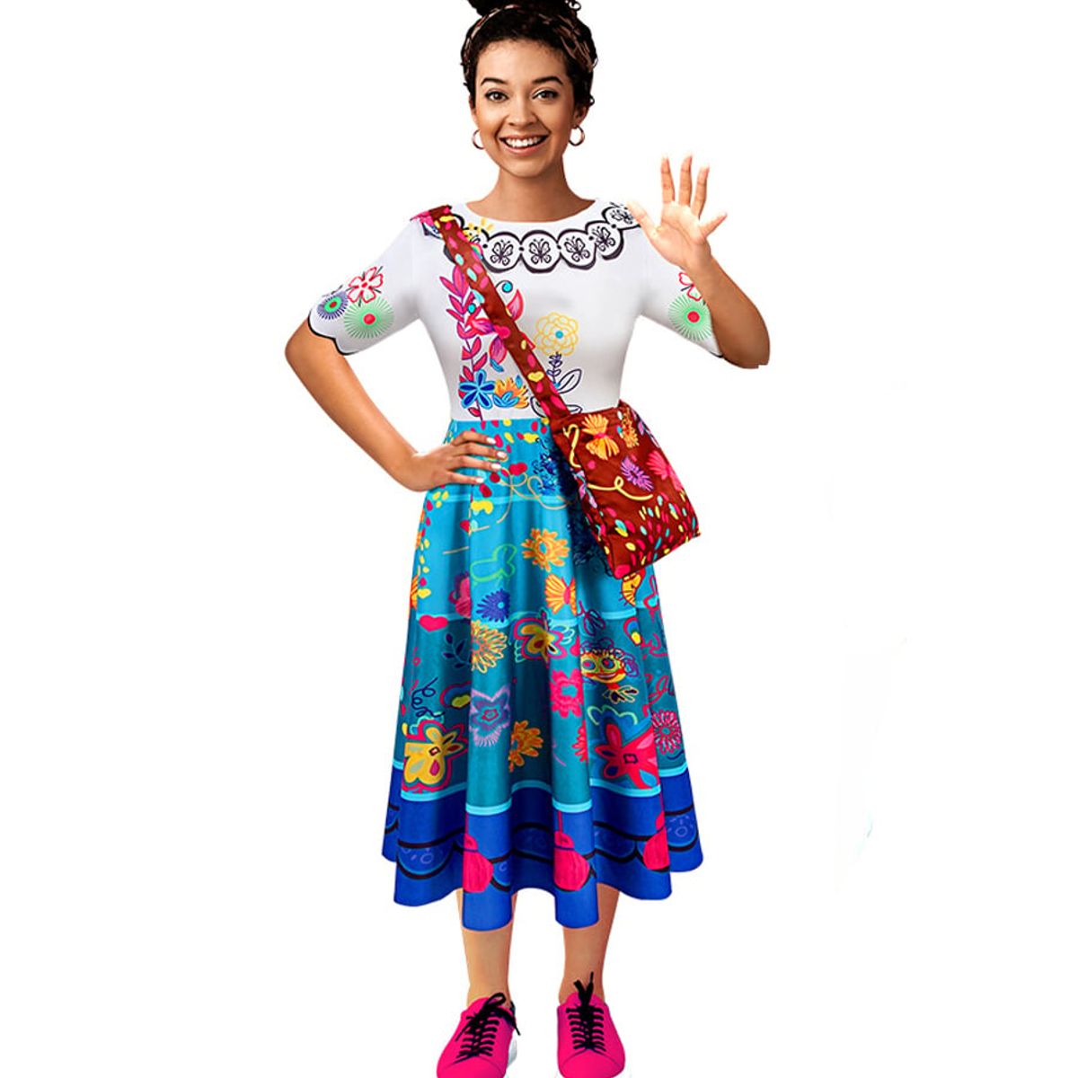 TODODISFRACESCHILE - Disfraz Mirabel Madrigal Encanto Con Bolso Talla 5 a 6