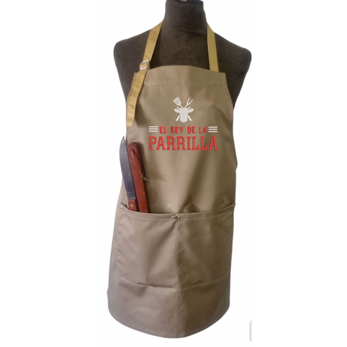 GENERICO - Pechera Gabardina Beige Bordada SIN ACCESORIOS