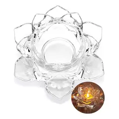 GENERICO - Porta Velas Candelabro Vidrio Porta Velas Deco Hogar Velas