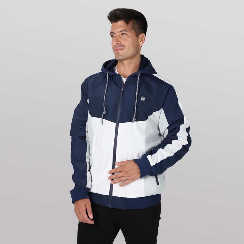 GANGSTER - Cortaviento Reversible Bless Azul Marino Gangster.