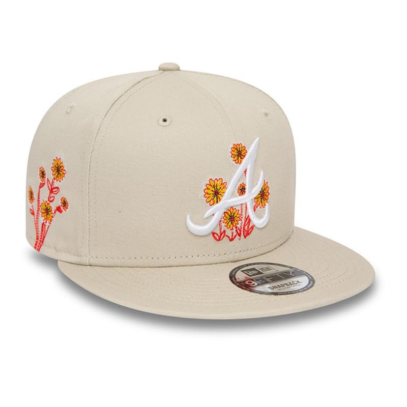 NEW ERA - Gorra Atlanta Braves MLB 9Fifty Flower Graphic Light Beige New Era
