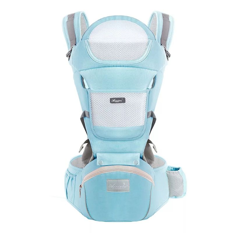 IMPORTCLICK - Mochila Porta Bebes Ergonómica Asiento Multifuncional 6 En 1 Celeste - Celeste