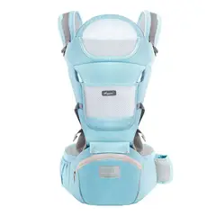 IMPORTCLICK - Mochila Porta Bebes Ergonómica Asiento Multifuncional 6 En 1 Celeste - Celeste