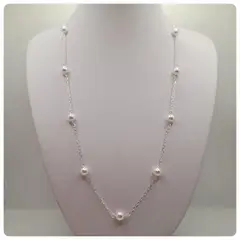 CAT JOYAS - Collar de plata con perlas Swarovski