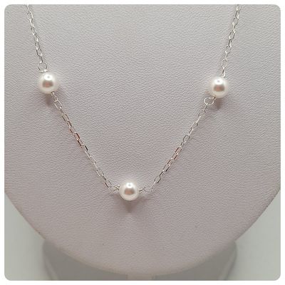 Imagen 2 del producto Collar de plata con perlas Swarovski