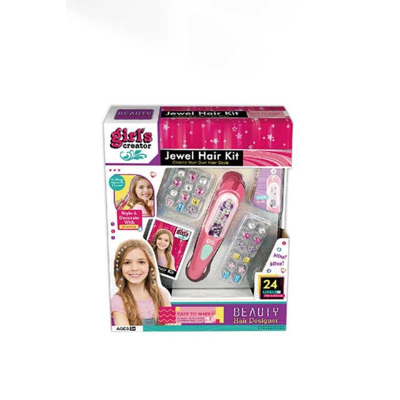 GENERICO - Set De Niñas Con Cristales Y Máquina Para Decorar El Pelo