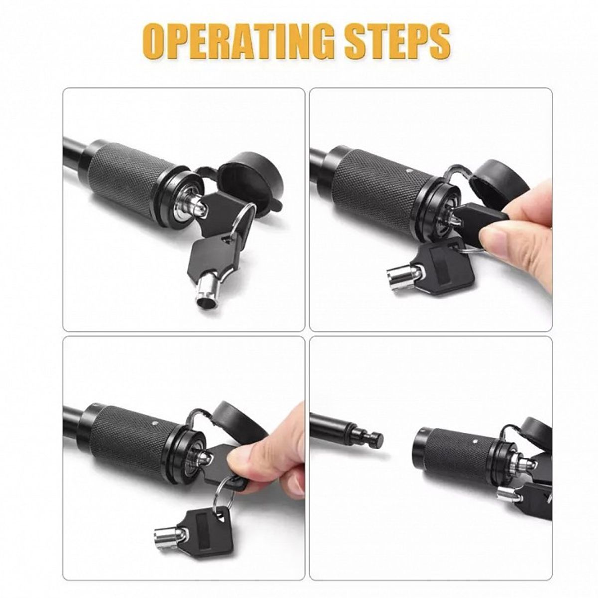 ATURE - Pasador Remolque Enganche Candado Universal Con Llave 58