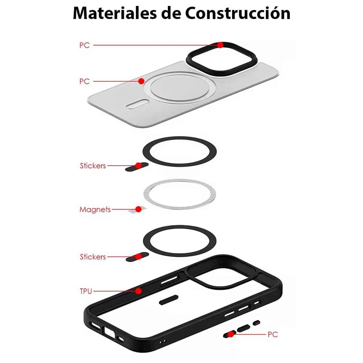 GENERICO - Carcasa Mate Para iPhone 11 Magnetica Lila