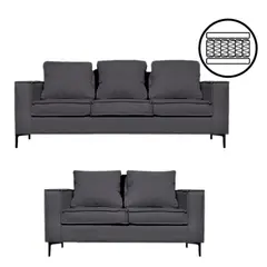 SITIAL HOME - LIVING, VENETTO MARENGO SOFA 3 Y2 CUERPOS CON RESORTES POCKET