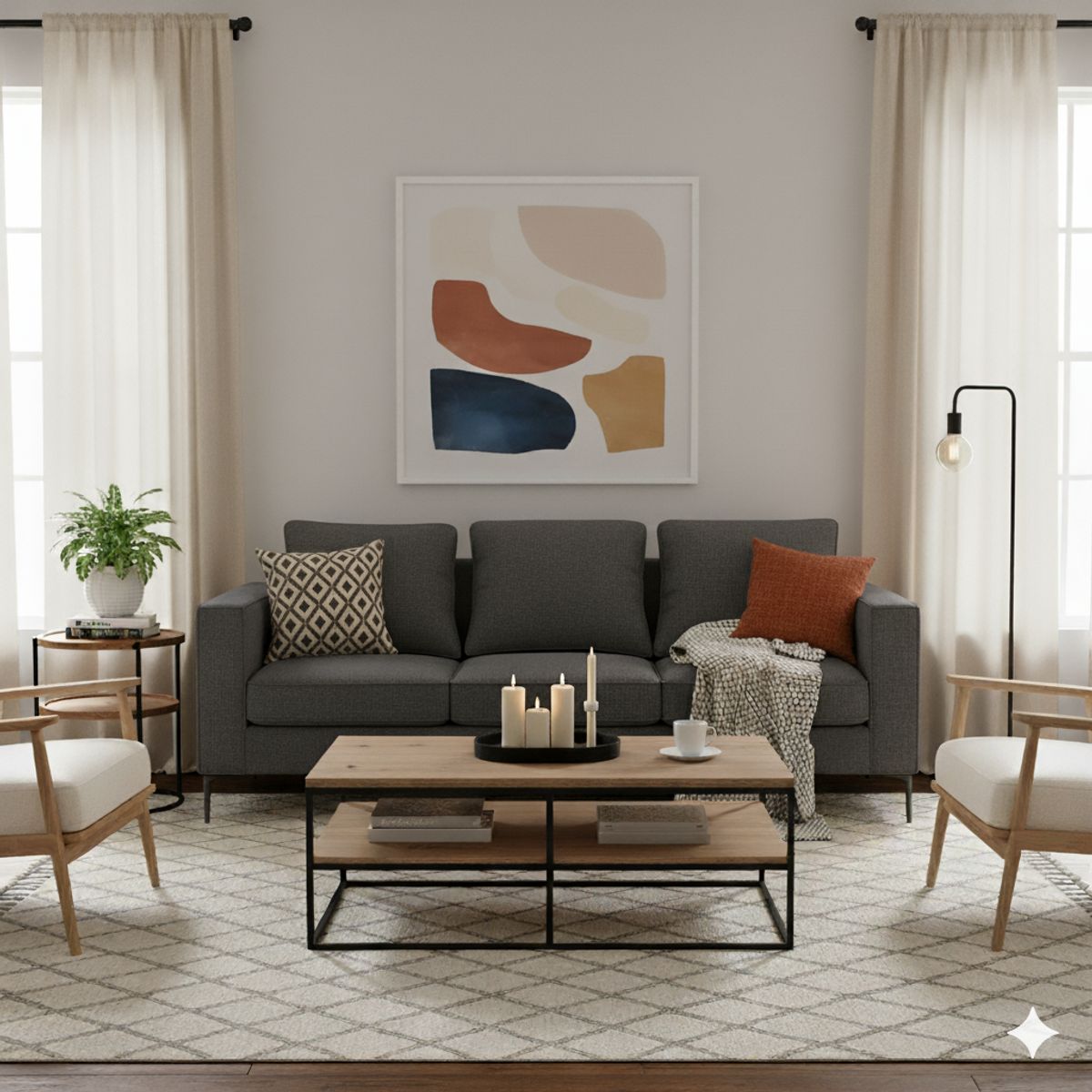 SITIAL HOME - Living 32 Venetto Marengo Sofa 3 cuerpos +sofa 2 c resortes