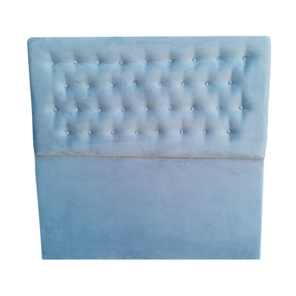 MUEBLES HVM - Respaldo a Piso HVM 2P Azul Petroleo Felpa