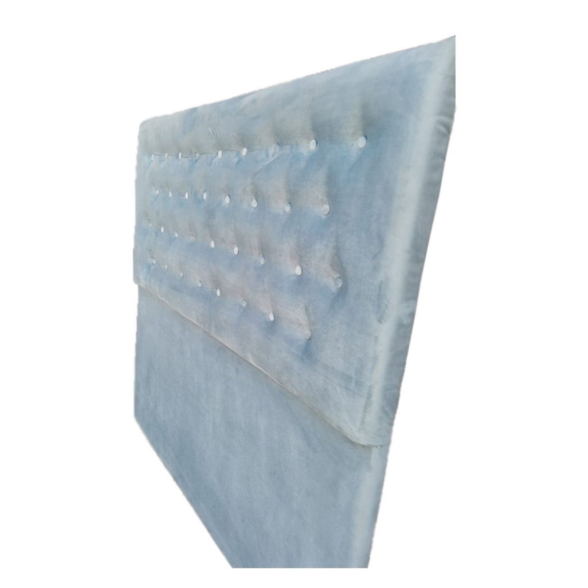 MUEBLES HVM - Respaldo a Piso HVM 2P Azul Petroleo Felpa