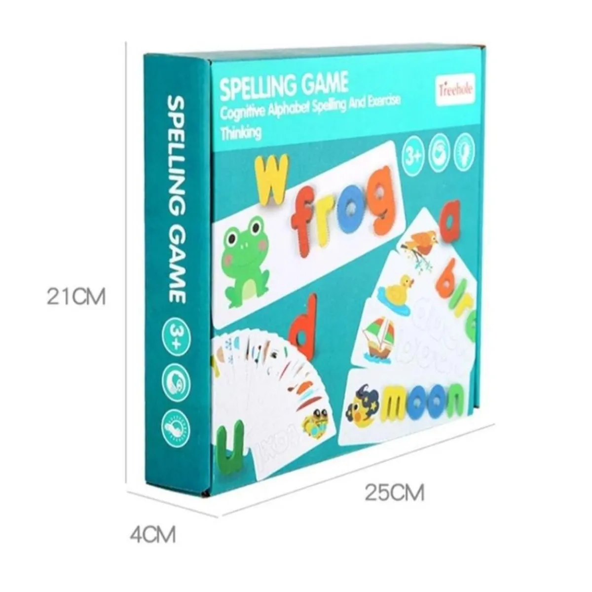 GENERICO - Juego De Palabras De Deletreo Juego Montessori Puzzle