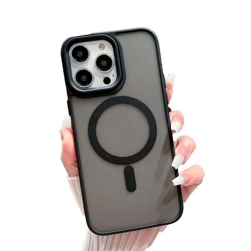 GENERICO - Carcasa Mate Para iPhone 15 Magnetica Negra