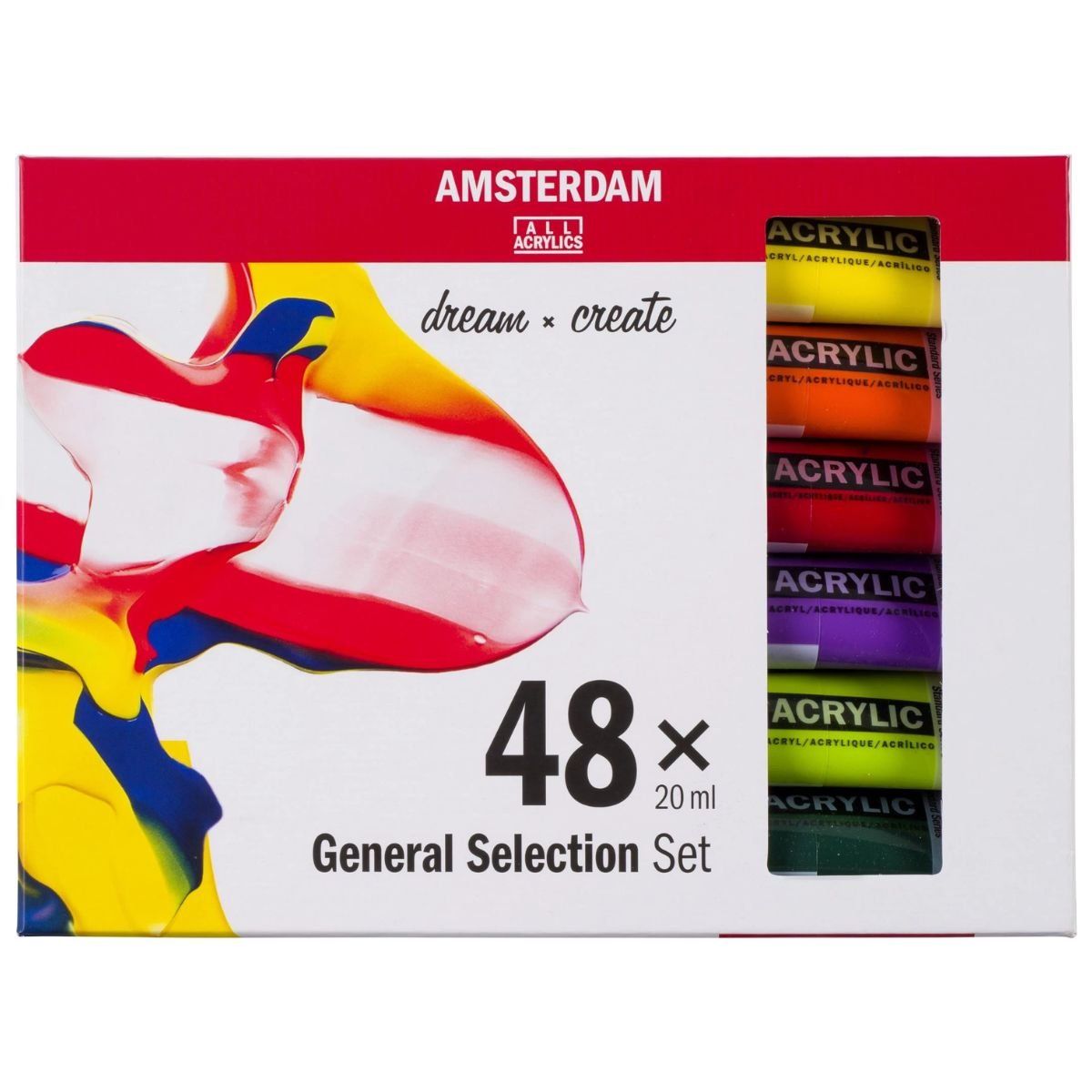 AMSTERDAM - Acrílico Amsterdam Pack 48 Colores 20ml Selección General