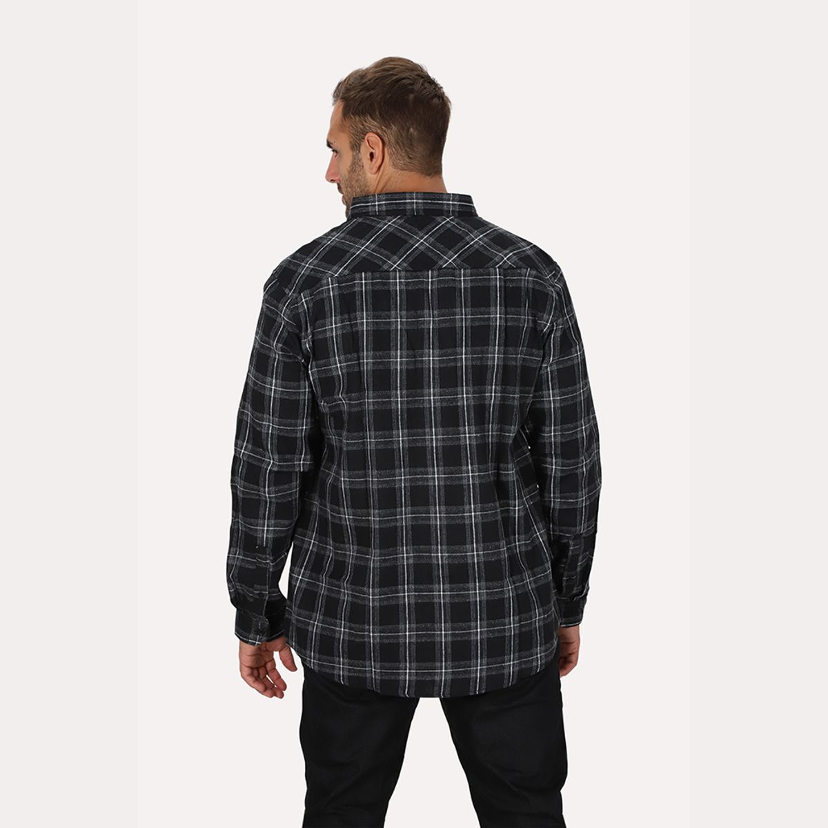 GANGSTER - Camisa ML Franela Nomad Negro Gangster