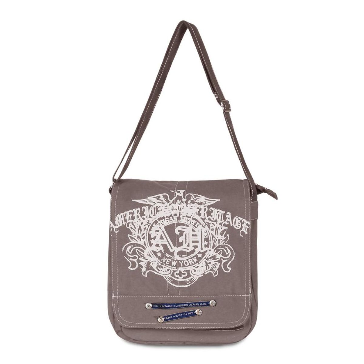 PARK WEST - Bolso morral Classic York gris Park West